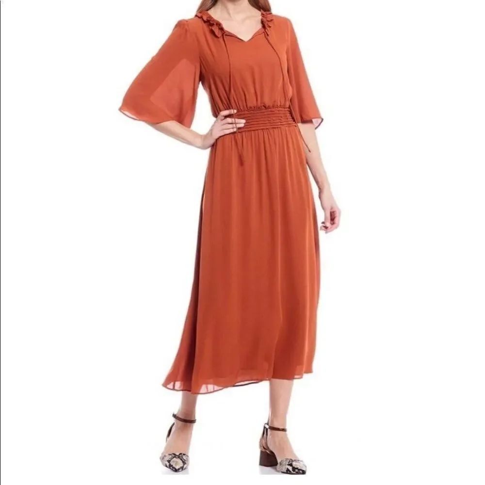 New Gibson Latimer Spice Brown Boho Dress XL